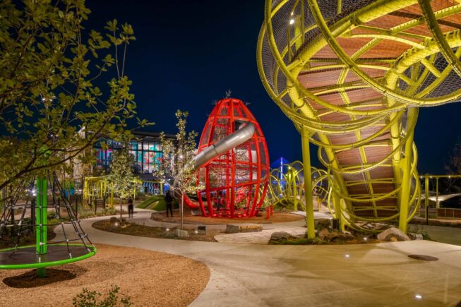 Vista Commercial Outdoor LED Lighting at the Lewis & Clark Landing - The Omaha RiverFront