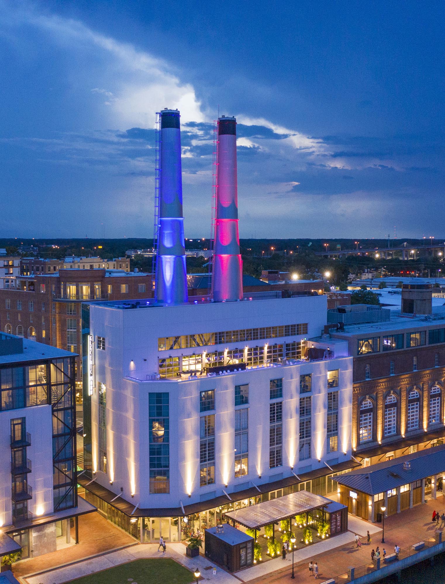 Vista Commercial Outdoor LED Lighting at the Savannah Plant Riverside District