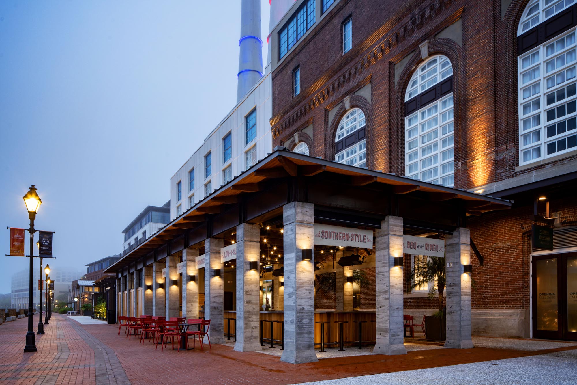 Vista Commercial Outdoor LED Lighting at the Savannah Plant Riverside District