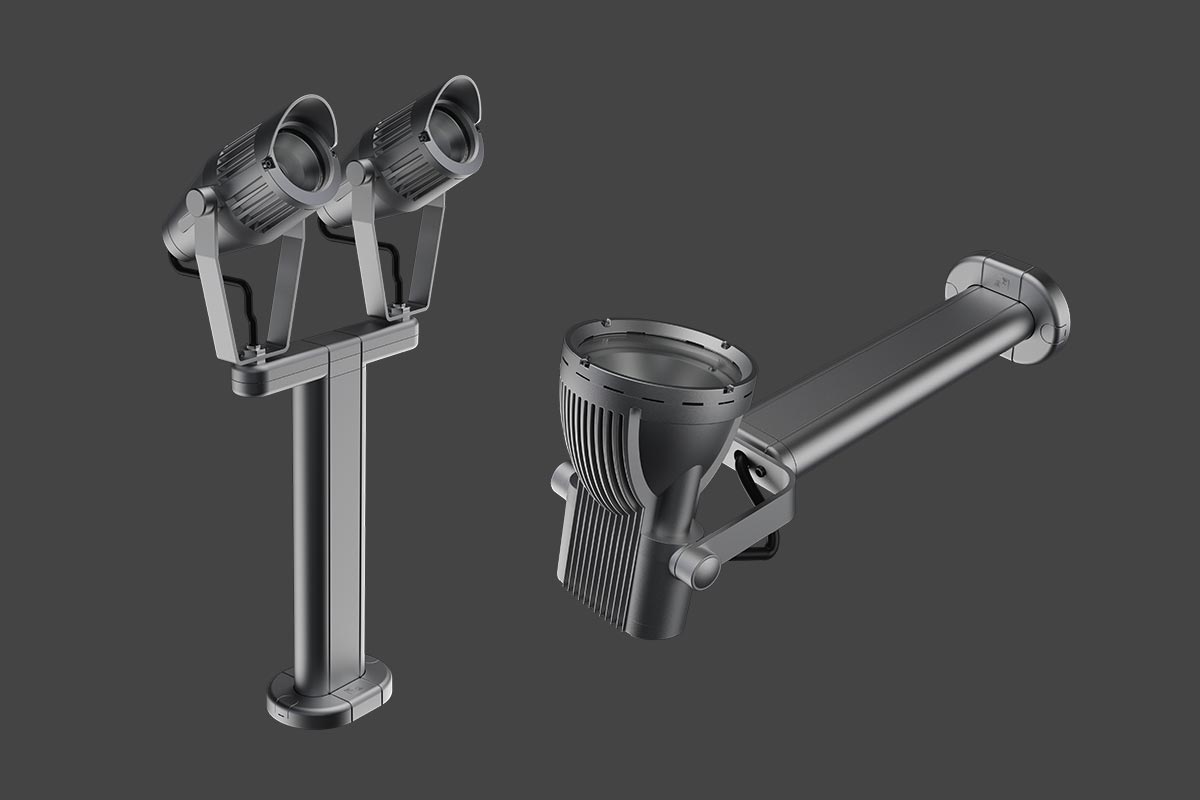 Round STM Stanchion Mounted Sign Lighting